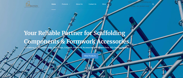 Screenshot of Bonin Scaffolding Official Website